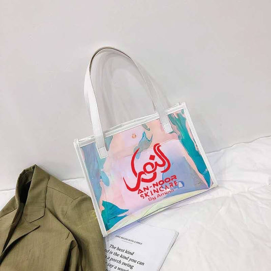 An-Noor Skincare Logo Holographic PVC Tote Bag