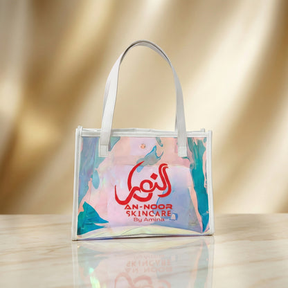 An-Noor Skincare Logo Holographic PVC Tote Bag