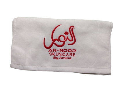 Skincare's luxurious 100% cotton white face towel